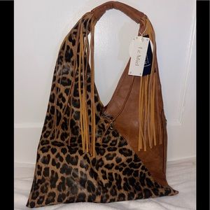 NWT Leopard print shoulder bag w/matching wallet